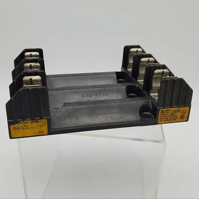 Bussmann RM60030-3PR Fuse Block Open 3 Pole 0 to 30A 600V AC/DC 18 to 10 AWG - Image 1 of 4