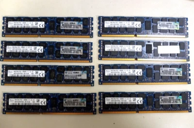 Lote de 8 x 8 GB SK hynix HMT31GR7EFR4C-PB 2Rx4 PC3-12800R memoria de servidor ECC Foto 1 de 2