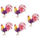  5pcs Hat Pin Rooster Lapel Pin Clothes Brooch Decorative Lapel Pin Aesthetic