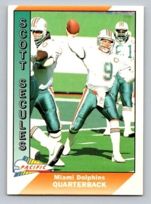 1991 Pacific Scott Secules #282 Rookie RC Miami Dolphins - Image 1 of 2