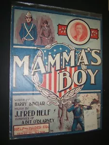 ANTIQUE SHEET MUSIC - MAMMA'S BOY - Picture 1 of 2