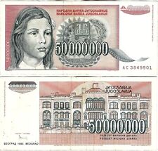 Jugosławia banknot 50 milionów dinara 1993 Belgrad Narodna Banka Jugoslavije P-123