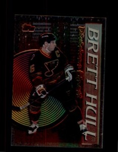 1994-95 TOPPS #15 BRETT HULL DIVISION'S FINEST INSERT ST LOUIS BLUES HOF
