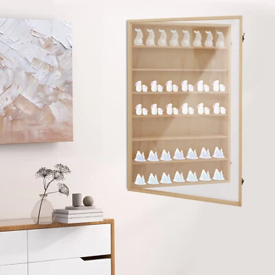 Holzvitrine, Vitrine für Modellautos, wandmontierbare Holzvitrine - Bild 1 von 4