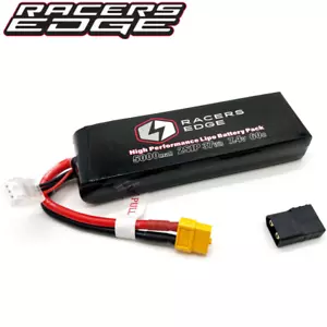 Racers Edge 5000mAh 2S 7.4V 60C Soft Pack Lipo Battery XT60 Plug & Traxxas Adapt - Picture 1 of 1