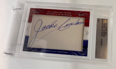 2017 LEAF SPORTS ICONS JOCKO CONLIN AL BARLICK DUAL CUT AUTO 2/7 ENCASED - Image 1 of 2