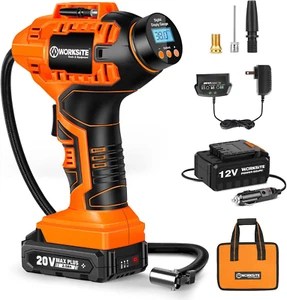 Cordless Tire Inflator Air Compressor, Battery Powered Car Tire Pump, Portable H - Picture 1 of 12