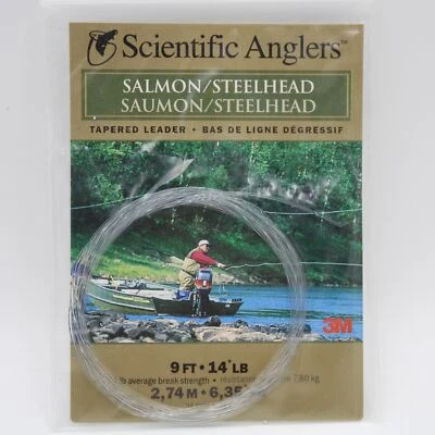 Scientific Anglers Salmon Steelhead Tapered Leader 9ft 14lb Fly Line NOS
