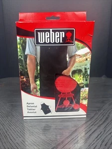 Weber Grill Black Apron w/Red Kettle BBQ Grill New In Box - Picture 1 of 2