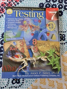 Mark Twain Test Prep 7th Grade Workbook All Subjs, Prep for Standardized Testing - Picture 1 of 5