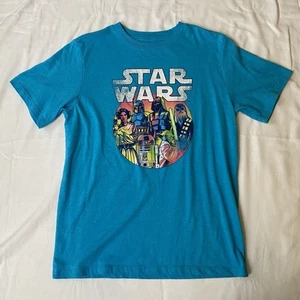 Star Wars Celebrate Together Boys XL T-Shirt Retro Art, Bright Blue, Neon Colors - Picture 1 of 7