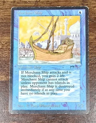 Merchant Ship Arabian Nights Regular MTG Magic 1993 Card - Image 1 of 2