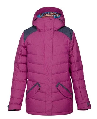 Jaqueta de esqui e snowboard DC Liberty feminina rosa isolada WP 10k tamanho médio - Imagem 1 de 4