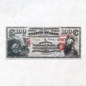 100 Dollars 1865 N. Carolina National Currency Reproduction Banknote Fr US# 454 - Picture 1 of 4