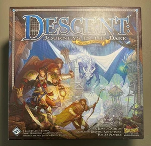 Descent Journeys In The Dark 2nd Ed. w/Heirs of Blood Campaign - MINT - COMPLETE - Picture 1 of 4