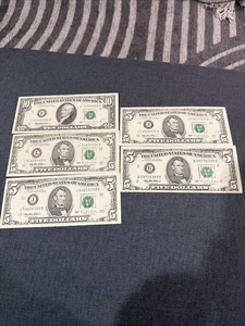 1995 $10 And $5 Bills - Picture 1 of 3