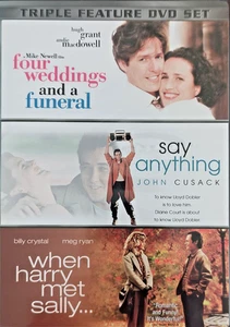 TRIPLE DVD SET Four Weddings and a Funeral / Say Anything / When Harry Met Sally - Imagen 1 de 4