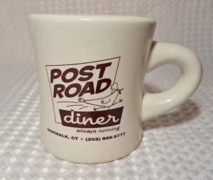Vintage Post Road Diner Norwalk Connecticut Heavy Restaurant Ware Stoneware Mug - Picture 1 of 9