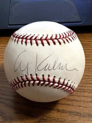 AL KALINE 7 SIGNED AUTOGRAPHED OML BASEBALL!  Tigers!  HOF! - Image 1 of 2