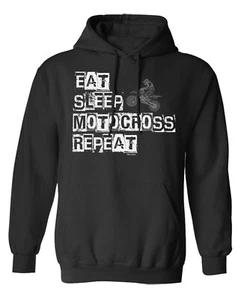 Sudadera con Capucha o Suéter Eat Sleep Motocross Repeat Niños Motociclista Moto Navidad Moto - Imagen 1 de 3