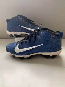 Boys Youth 5 Nike Trout 856 Fastflex blue baseball cleats mid-ankle - Picture 1 of 7