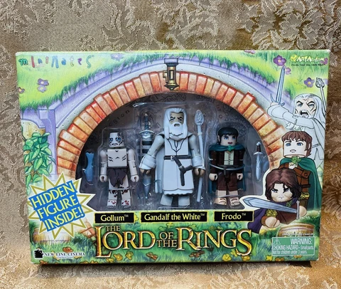 Lord of the Rings Minimate 3 Figure Set ~ Gandalf, Gollum, Frodo Brand New Cover
