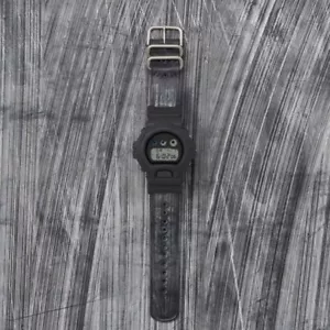 Hender Scheme x G-SHOCK DW-6900 Collab Bridle Leather Black Color Belt J Limited - Picture 1 of 11