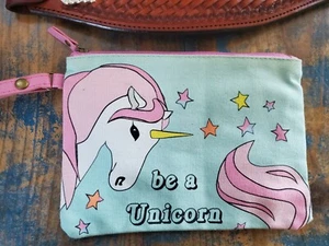 Estuche para lápices unicornio cremallera escuela almacenamiento de lápices papelería lona bolsa de maquillaje - Imagen 1 de 1