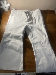 NWT H&M Divided Ivory Flare Jeans, 12 Runs Small - Picture 1 of 9