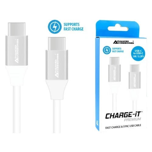 AA CHARGE-IT Premium USB-C to USB-C Cable Supports Fast Charge (Up to 60W) - Image 1 of 1