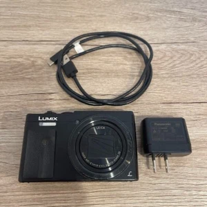 Panasonic Compact Digital Camera LUMIX DC-TZ90 Black Used From Japan - Picture 1 of 13