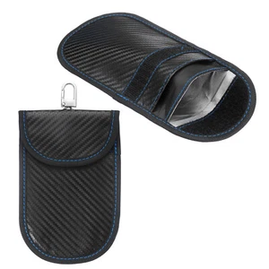 2 Pack Faraday Pouch for Car Keys, Faraday Bag Key Protector Medium Size, Blue - Picture 1 of 6