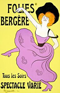 Folies Bergère poster by Leonetto Cappiello. Lifetime Fun Art  13x19 Print