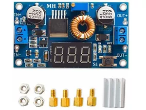 Modulo di alimentazione step down 5A 75W DC-DC XL4015 con voltmetro LED pilastri liberi - Foto 1 di 6