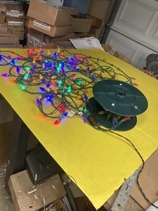 Vintage CHRISTMAS ICICLE TEAR DROP STRING LIGHTS 200 Lights WORKS! - Picture 1 of 8