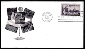 #957 3c Wisconsin Statehood FDC Fulton cachet May 29, 1948 - Imagen 1 de 1