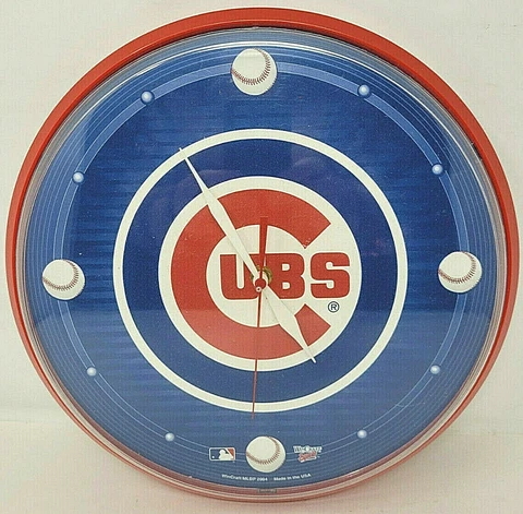 2004 WinCraft Sports Chicago Cubs Round Wall Clock Major League Baseball MLB USA Cover