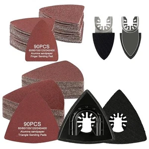 184Pcs Oscillating Tool Detail Sanding Pads Kit, 2Pcs Triangular Sanding... - Picture 1 of 3