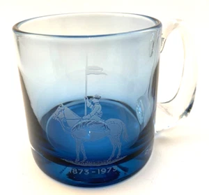 Blau Keilholz Glasbecher ~ Royal Canadian montierte Polizei 1873-1973 - Bild 1 von 6