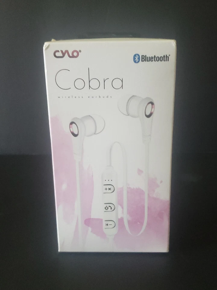 CYLO Cobra Bluetooth Wireless Earbuds White CY3298 (NEW) - Image 1 of 4