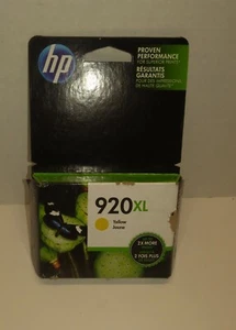 HP 920XL Yellow Ink Cartridge CD974AN Genuine Exp: 08/2020 **NEW SEALED BOX** - Picture 1 of 2
