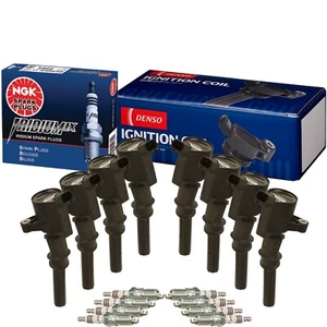 Denso 8 Ignition Coils NGK 8 Iridium IX Spark Plugs Kit For Ford Lincoln Mercury - Picture 1 of 1