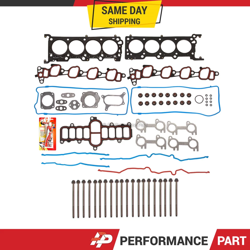 Juego de pernos de junta de culata para Ford E150 Econoline F150 V8 2000 4,6 VIN W - ROMEO Foto 1 de 4