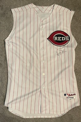 JAY BRUCE #32 SIGNED AUTOGRAPHED MAJESTIC  REDS JERSEY (COA) PERFECT CONDITION - Image 1 of 4