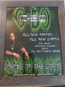 C-BO Enemy At The State Album Advertising 2000 with frame West coast rap vintage - Picture 1 of 4