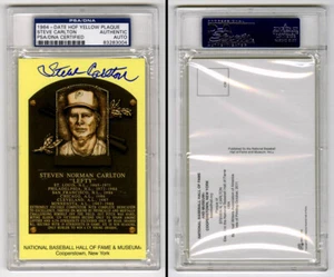 Steve Carlton SIGNED Baseball Hall of Fame Plaque Phillies PSA/DNA AUTOGRAPHED - Picture 1 of 1