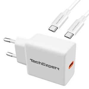 Chargeur Power Delivery 20W blanc + cable usb pour tab S8 X706n X700n TechExpert - Afbeelding 1 van 5