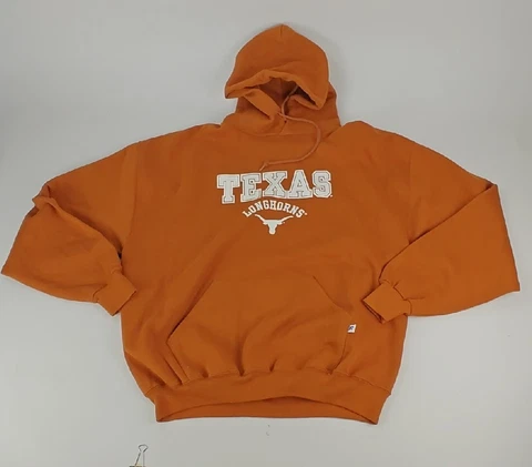 Russell UT University of Texas Longhorns Hooded Sweatshirt NCAA Size XL Hoodie Cover