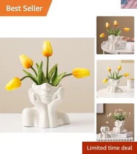 Artistic Ceramic Body Vase - Minimalist Feminist Decor for Living Spaces - Picture 1 of 8