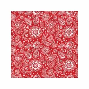 BANDANA PRIMS ROJO CACHEMIRA Bandana, Hankie, Hecho en EE. UU. - Imagen 1 de 1